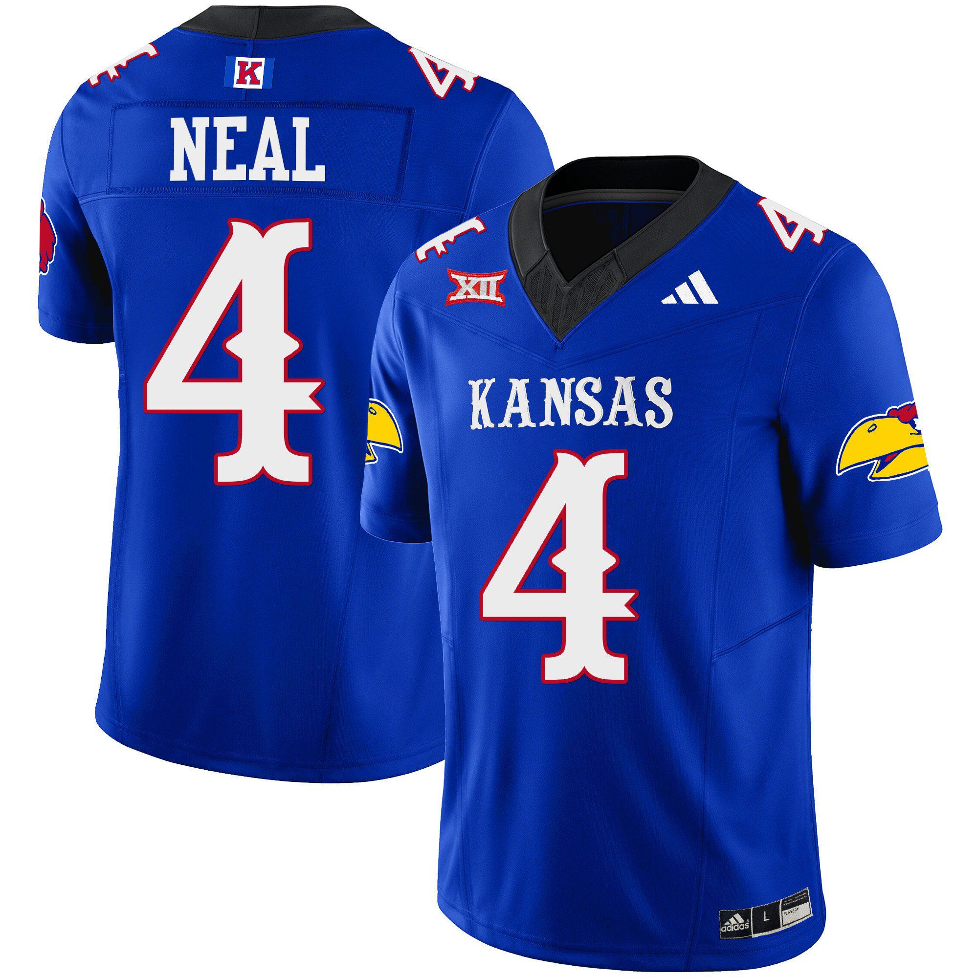 Men Kansas Jayhawks 4 Neal Blue 2024 Blackhawk Vapor Limited NCAA Jersey
